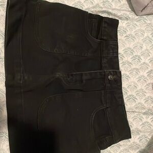 Black mini skirt